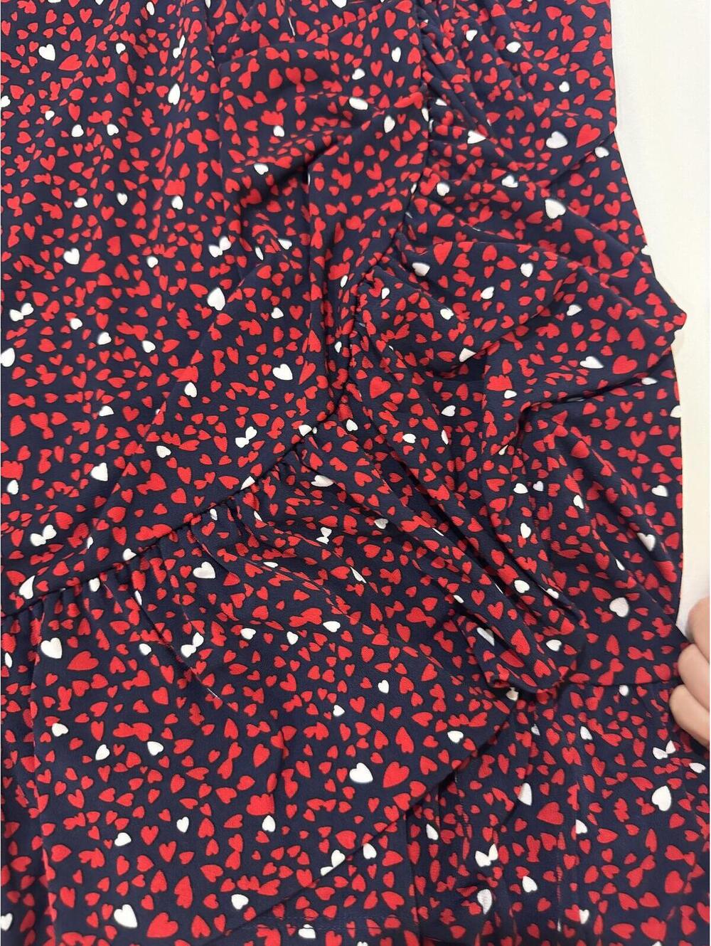 MICHAEL Michael Kors Heart Print Ruched Mini Dress Medium - Picture 5 of 9